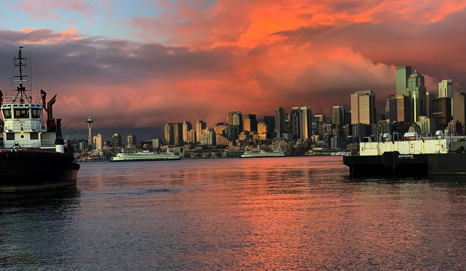Portrait of tug in Seattle