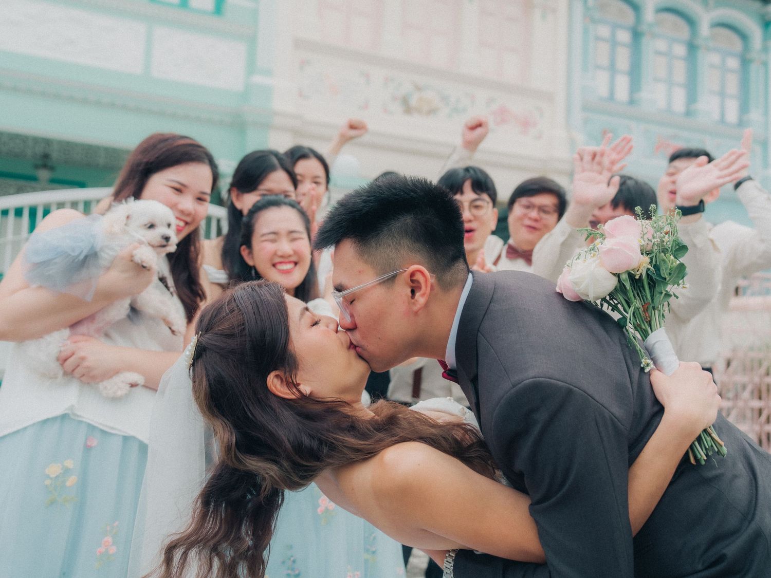 actual day wedding photography singapore couple
