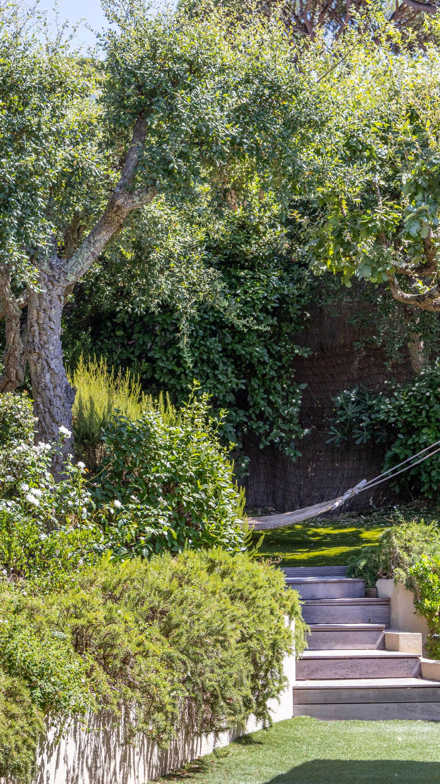 quiet & green corner with a hammock