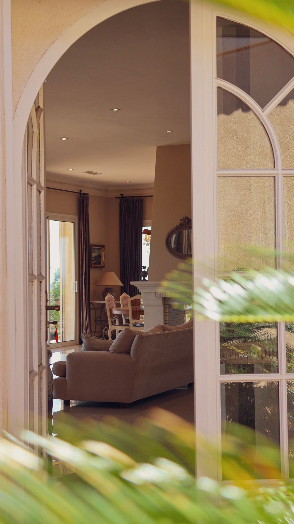 having a peek into the living area