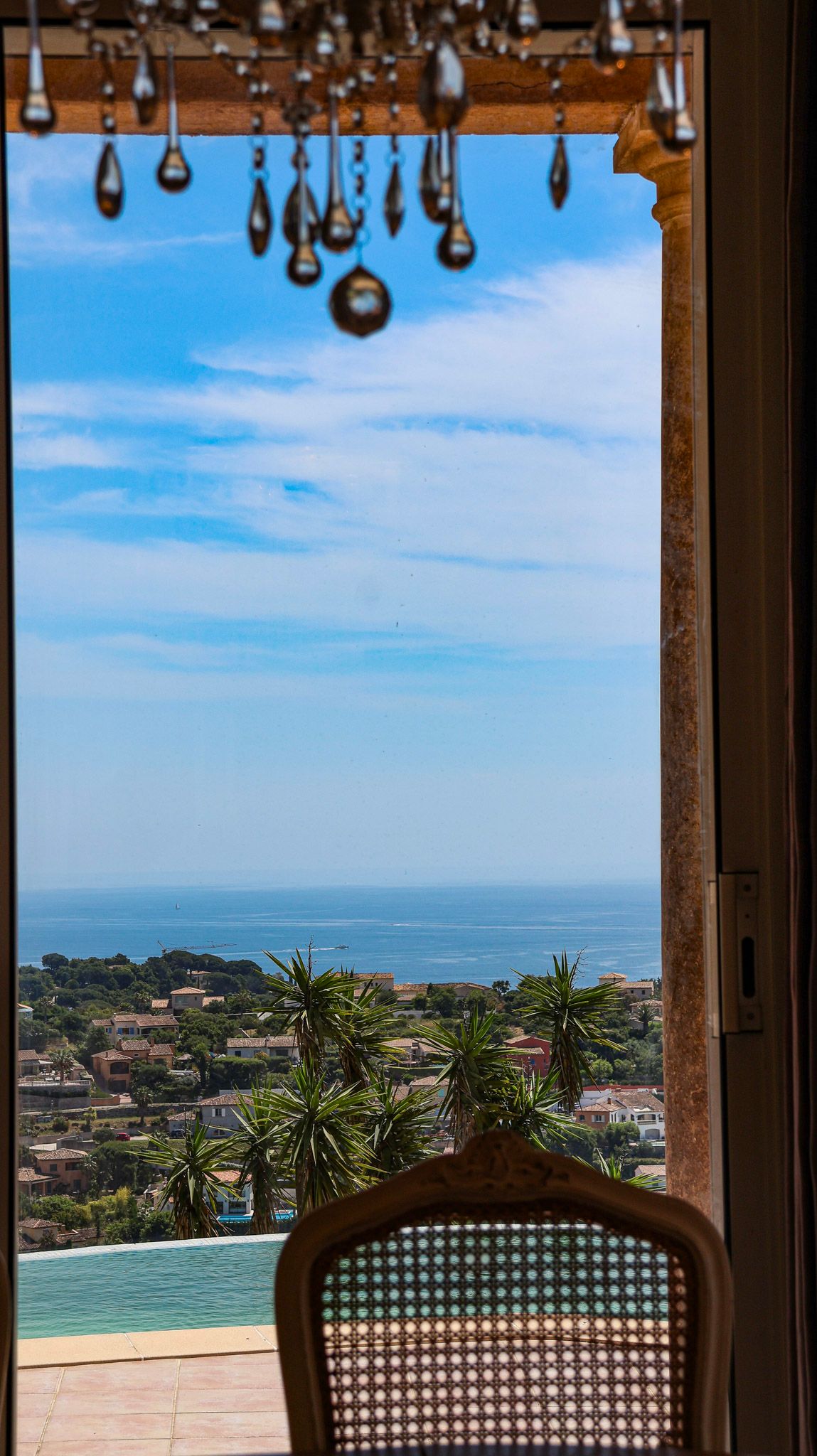sea view from the dining table