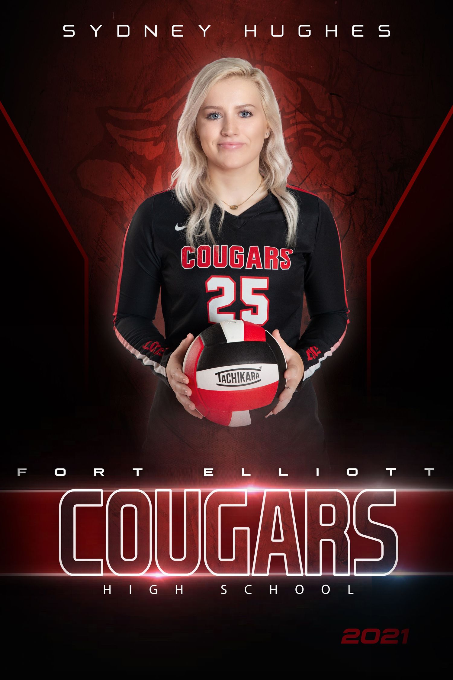 High school volleyball sports banner