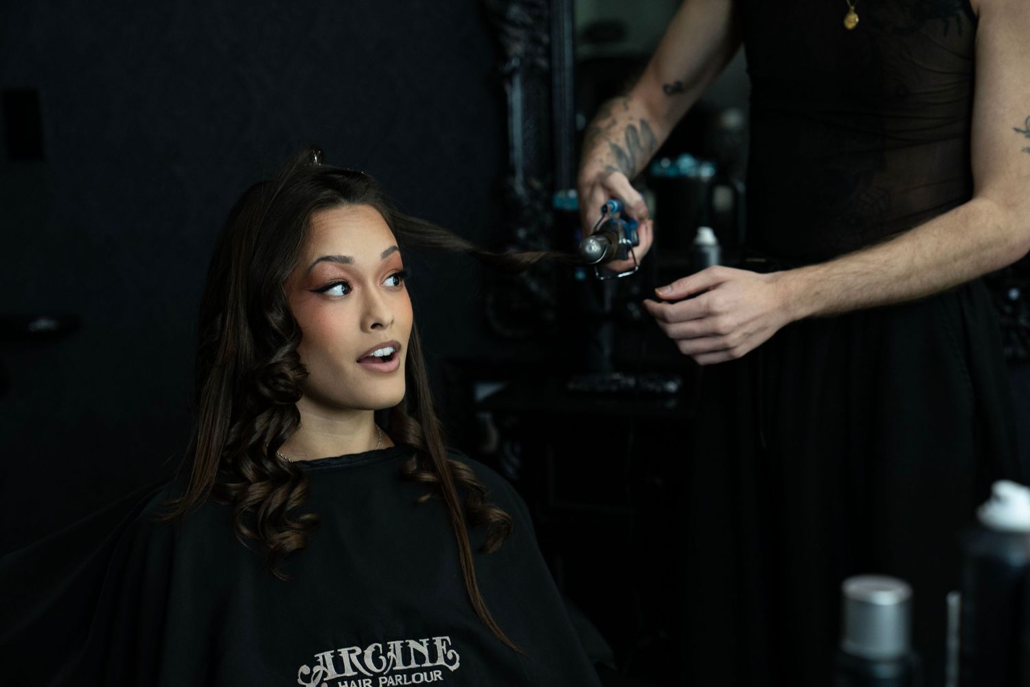 Hair salon branding photo. From a gothic editorial branding shoot. I like to call this photo 