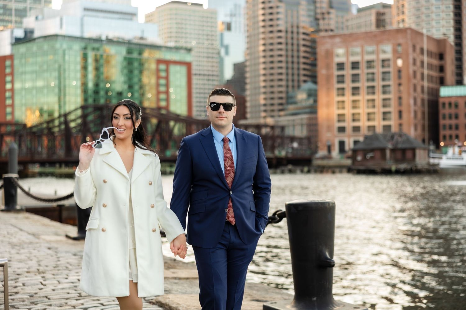 Engagement session in Seaport Boston Massachusetts, captured by Grand Photo, Karyna Oliinyk