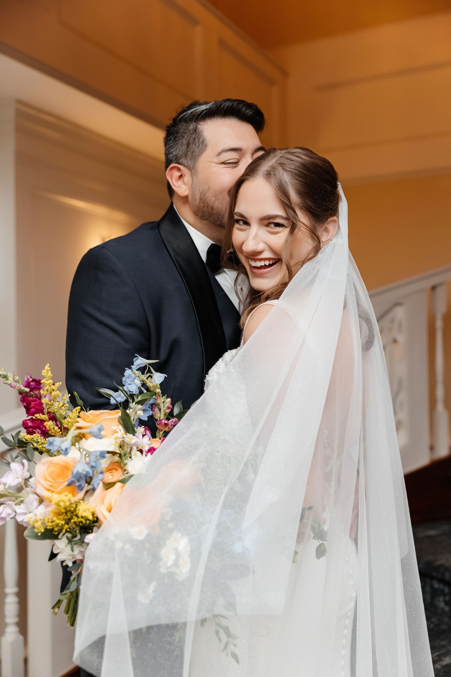 Bride’s first look reaction at The Elia — Tampa Bay FL wedding photographer Grand Photo Karyna Oliinyk