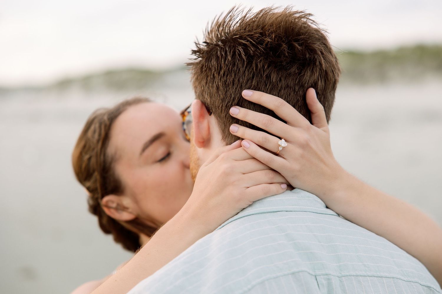Sunset engagement photography session in Lido Beach Sarasota Florida, captured by Grand Photo, Karyna Oliinyk