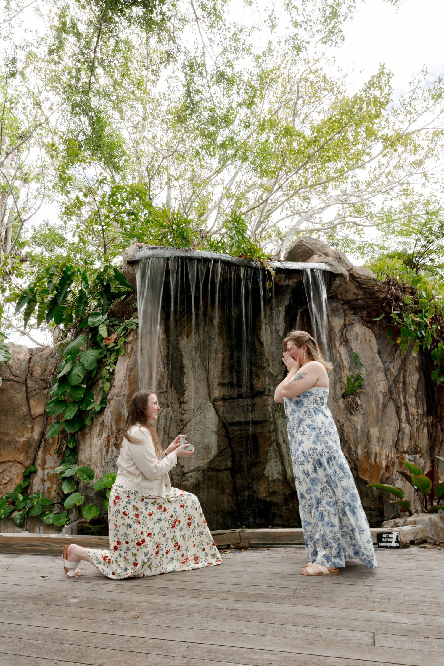 Surprise proposal photography at Marie Selby Botanical Garden in Sarasota by engagement photographer Grand Photo Karyna Oliinyk