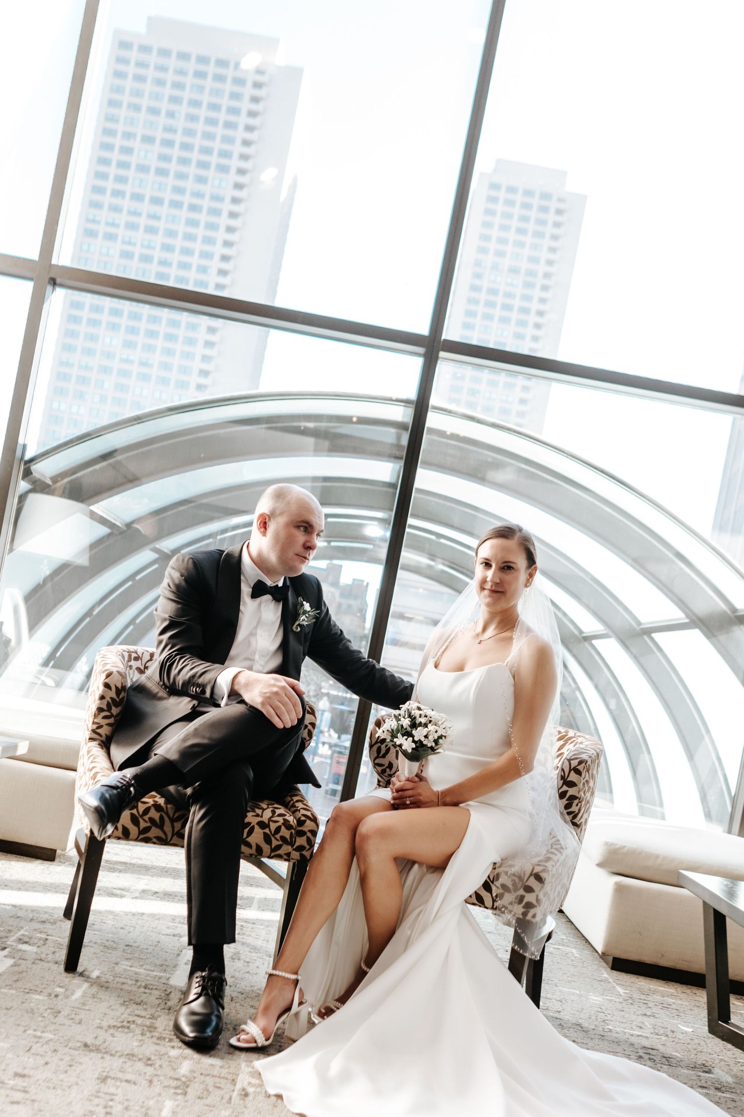 Wedding portraits at Tampa Club in Tampa, Florida, captured by Grand Photo by Karyna Oliinyk