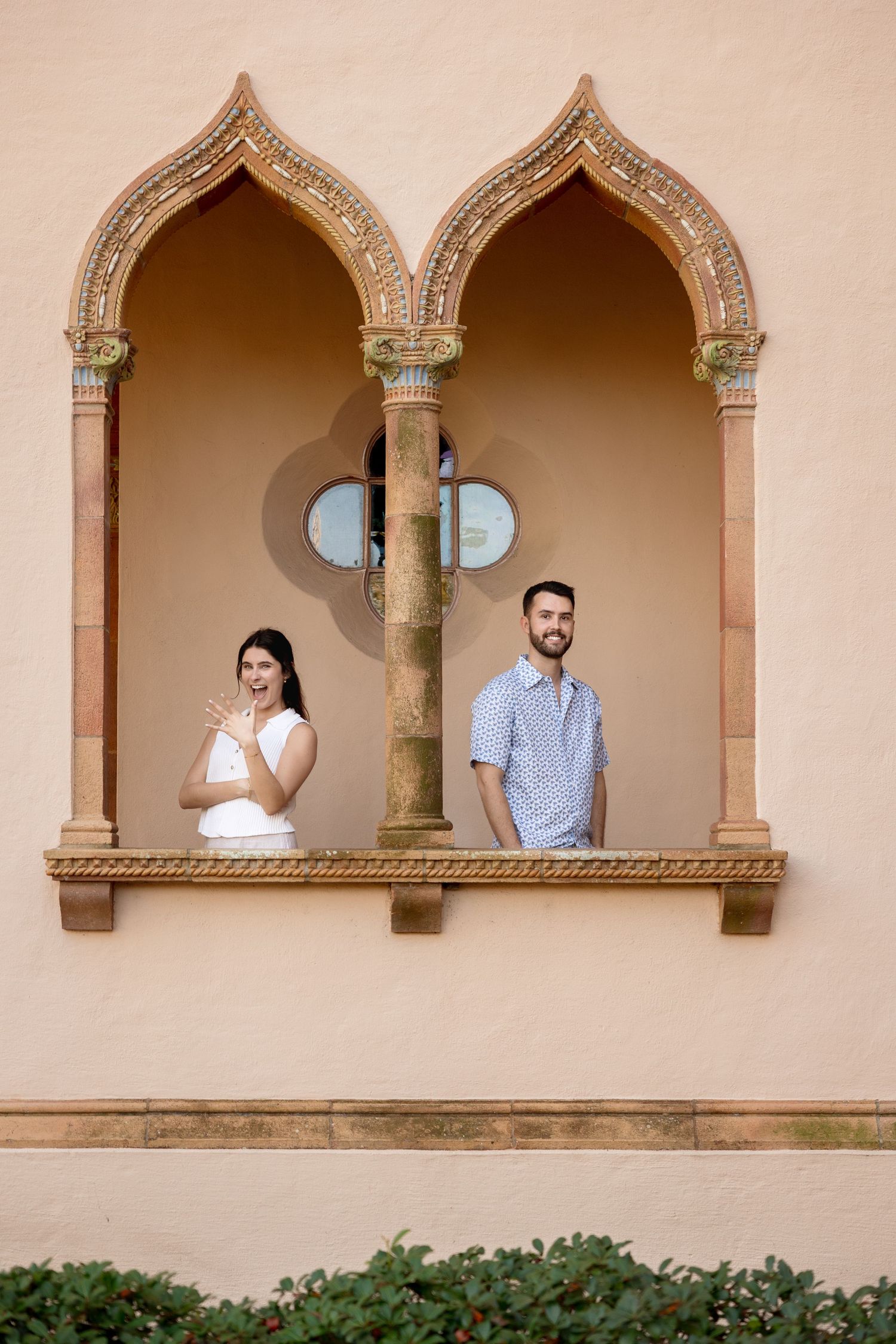 Surprise proposal photography at The Ringling Museum in Sarasota by engagement photographer Grand Photo Karyna Oliinyk
