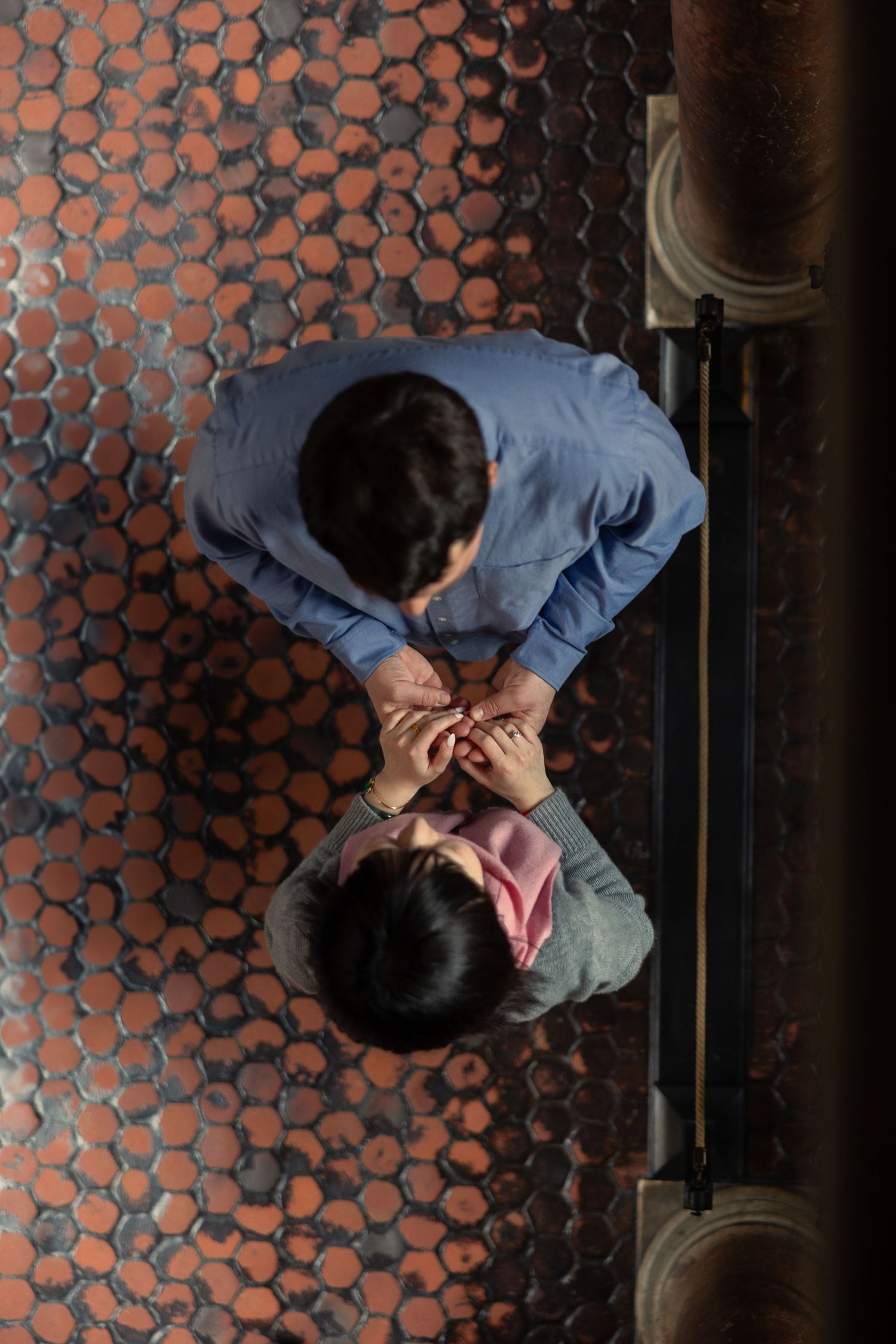 Engagement couple session in Isabella Stewart Gardner Museum Boston Massachusetts, captured by Grand Photo Karyna Oliinyk