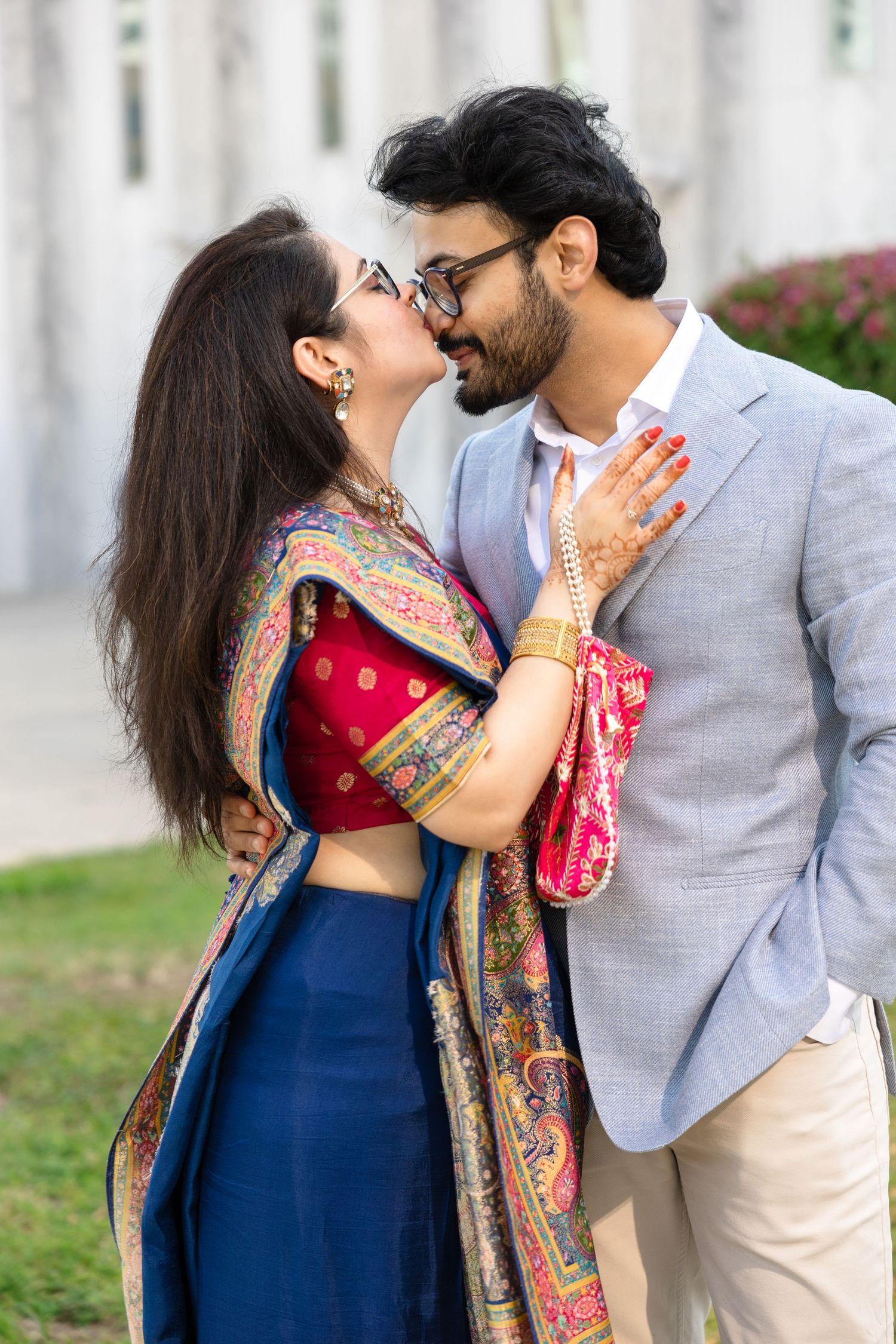 An Indian couple elopement ceremony at Hillsborough County Courthouse Tampa, Florida, captured by Grand Photo by Karyna Oliinyk