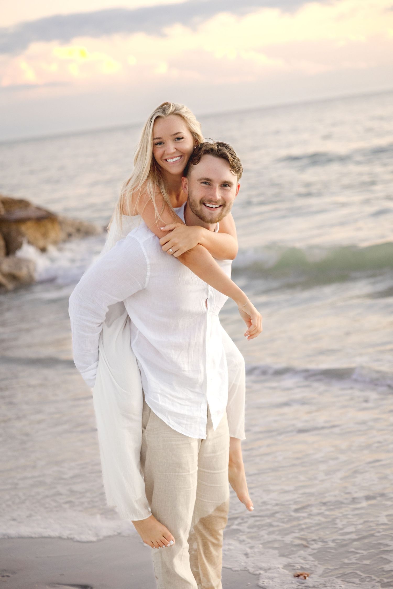 Sunset beach engagement session at St. Pete Beach Florida, captured by Grand Photo Karyna Oliinyk