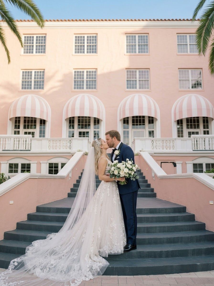 Wedding Portraits at The Don CeSar in St. Pete Beach Florida, captured by Grand Photo