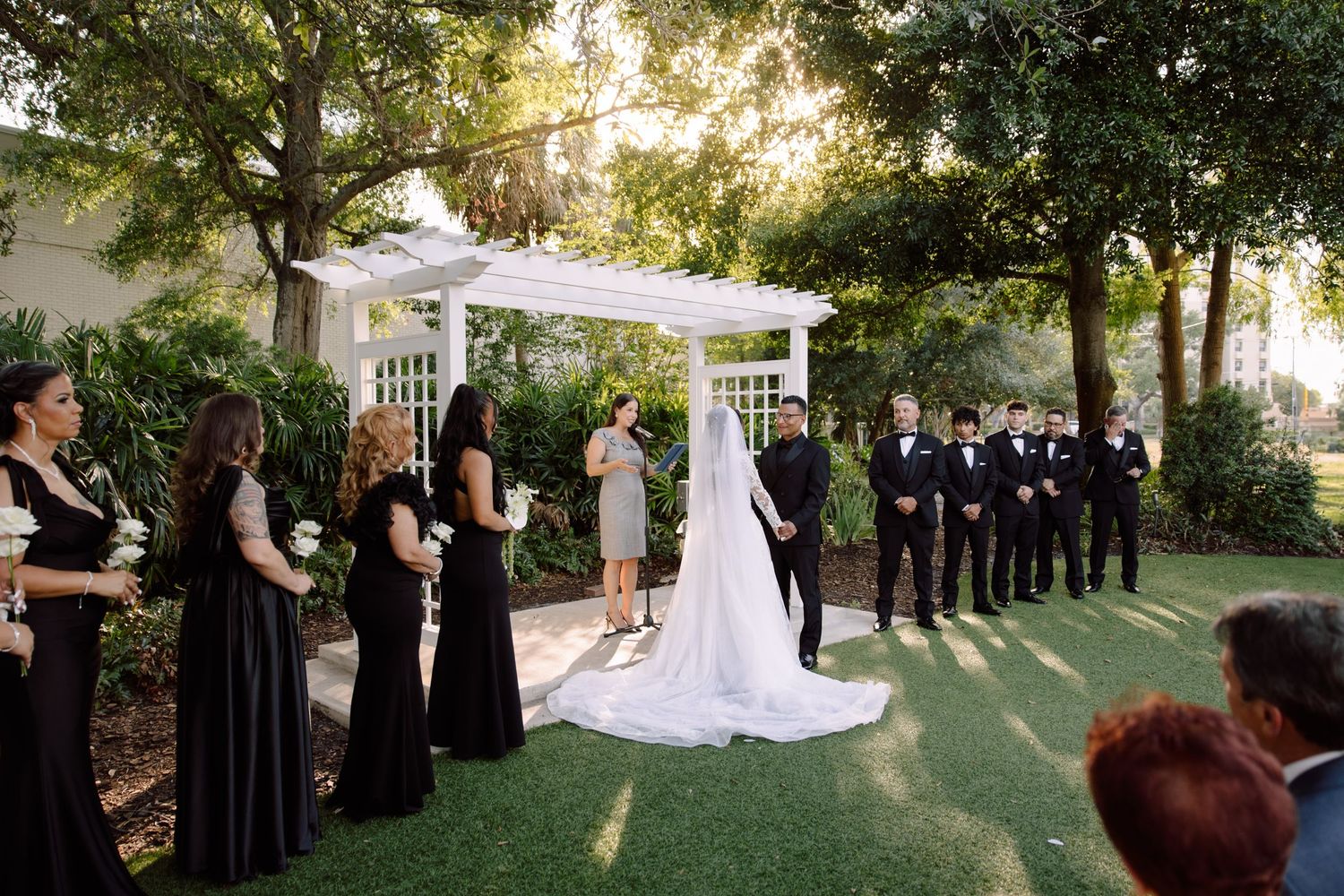 Wedding Ceremony at Tampa Garden Club, Florida, captured by Grand Photo by Karyna Oliinyk