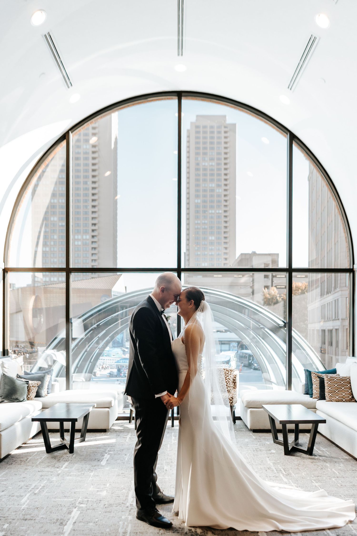 Wedding portraits at Tampa Club in Tampa, captured by Grand Photo by Karyna Oliinyk