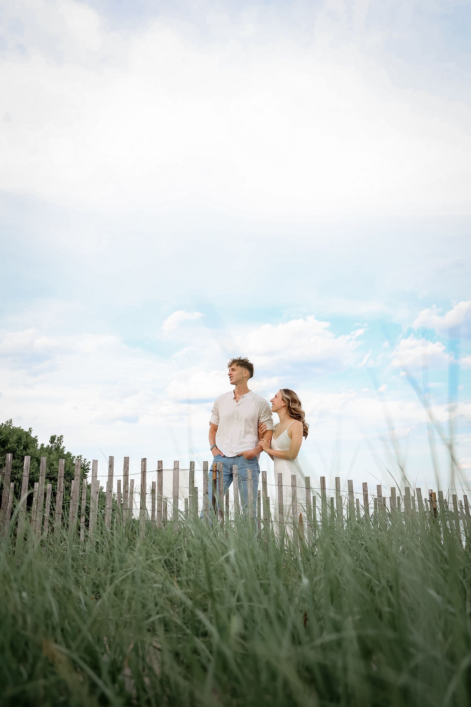 Sunset beach engagement couple session Cape Cod Massachusetts, captured by Grand Photo Karyna Oliinyk