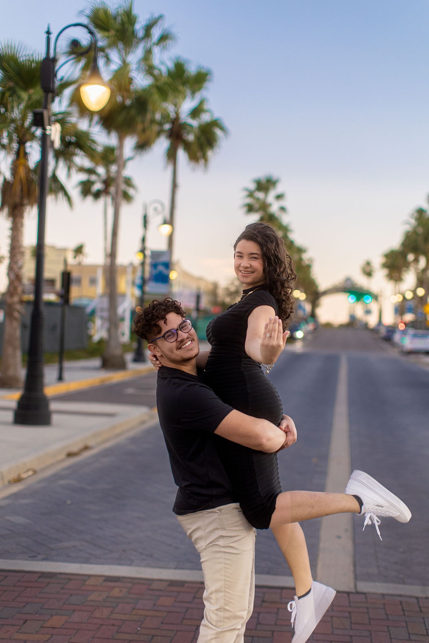 Sunset engagement session in Tampa Florida, captured by Grand Photo, Karyna Oliinyk