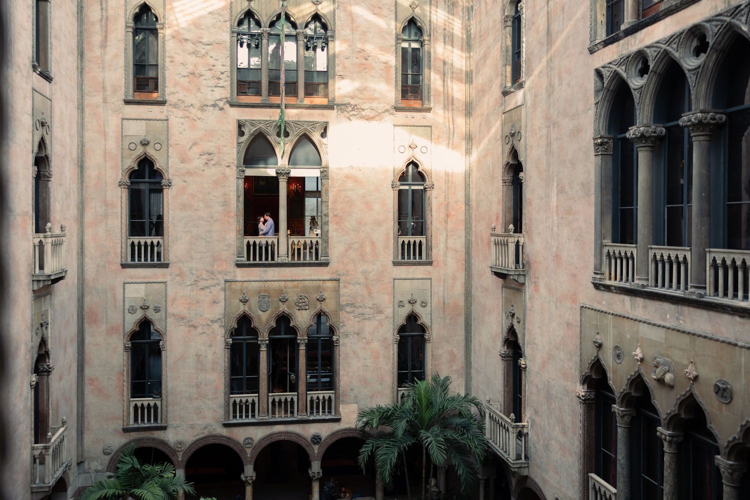 Engagement couple session in Isabella Stewart Gardner Museum Boston Massachusetts, captured by Grand Photo Karyna Oliinyk