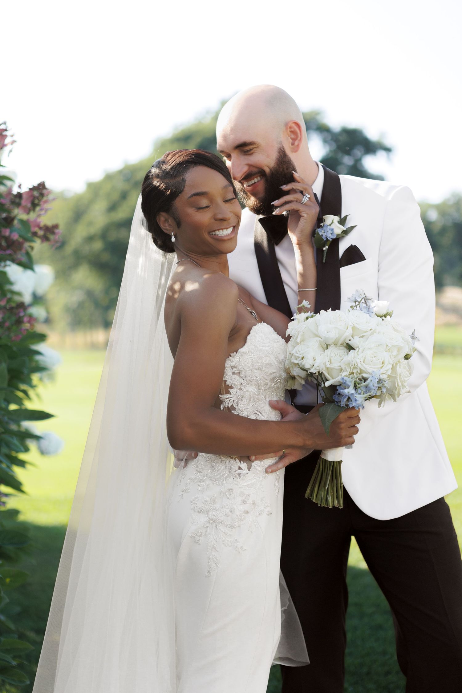 Authentic interracial wedding portraits at The Selby Gardens in Sarasota, Florida — wedding photographer Grand Photo, Karyna Oliinyk