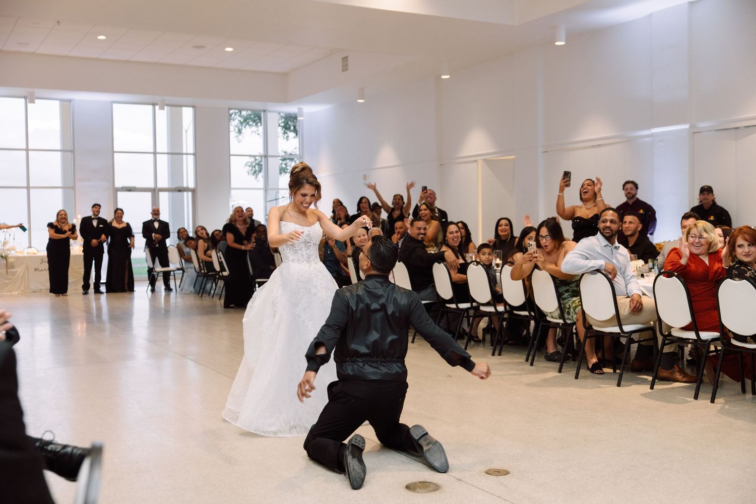 First Dance of bride and groom at Tampa Garden Club, Florida, captured by Grand Photo by Karyna Oliinyk