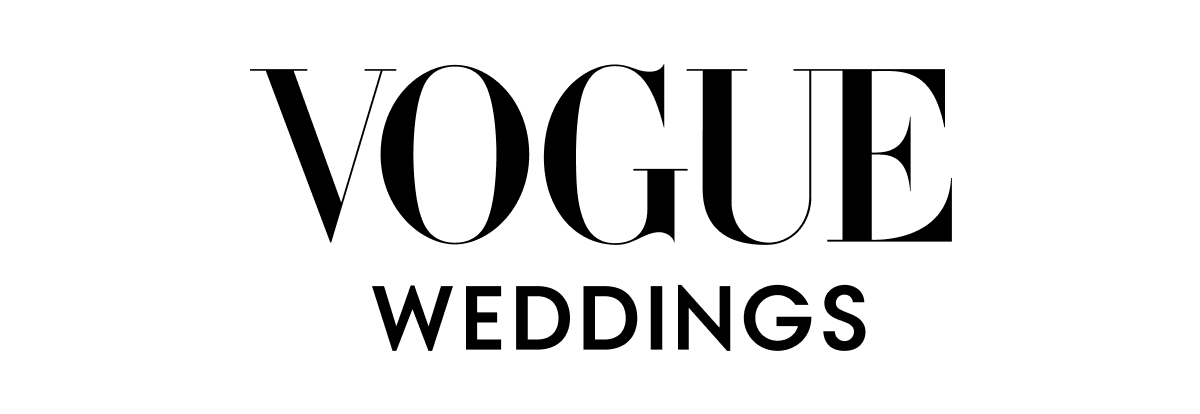 Vogue Weddings logo in elegant black serif typography on white background.