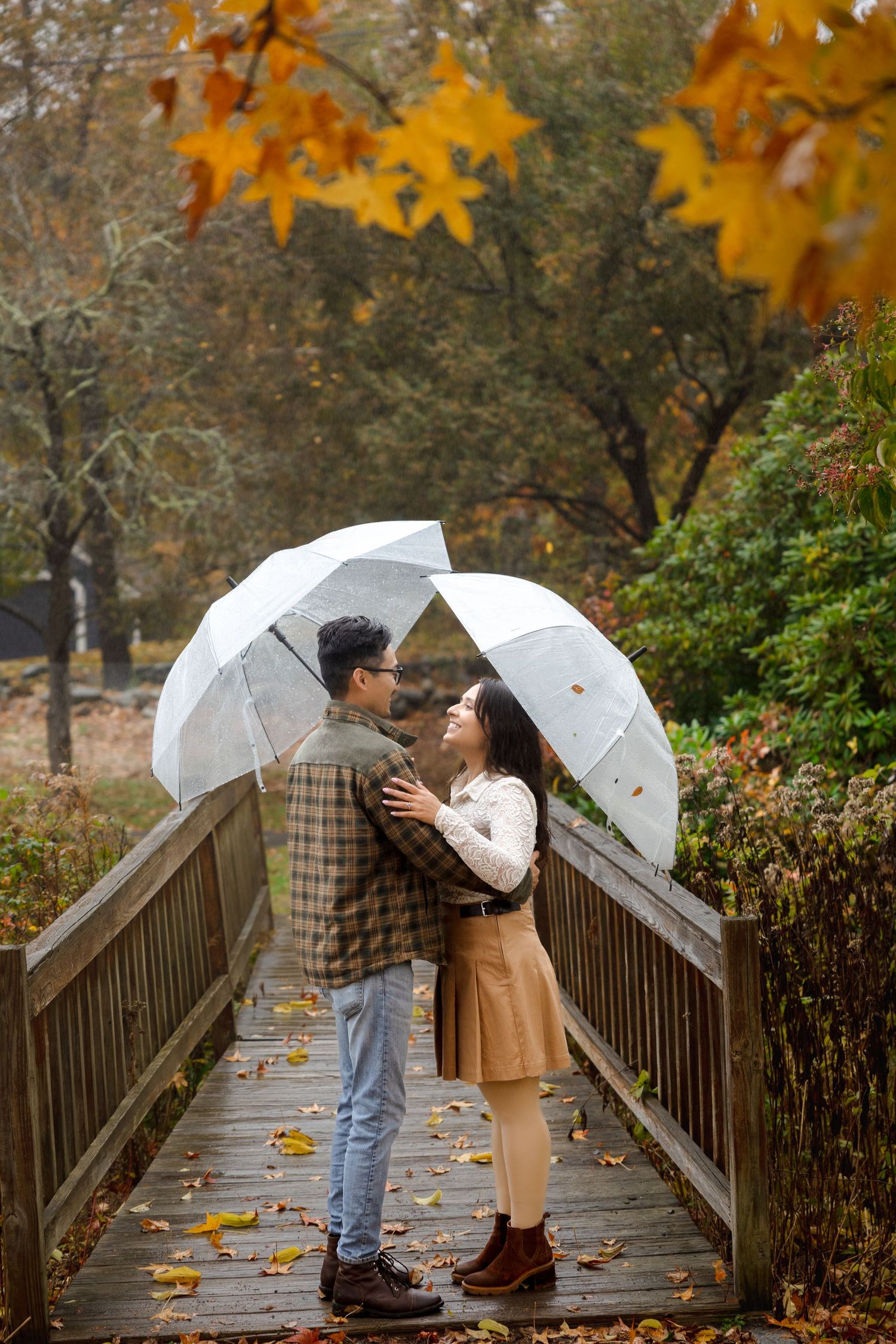 Sunset engagement couple session in Public Garden Massachusetts, captured by Grand Photo Karyna Oliinyk