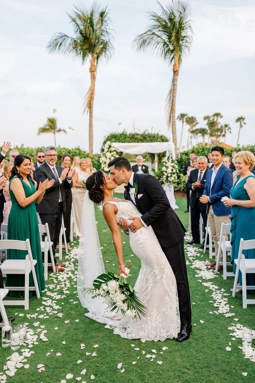 Elegant wedding ceremony at The Resort at Longboat Key Club in Longboat Key Florida, captured by Grand Photo