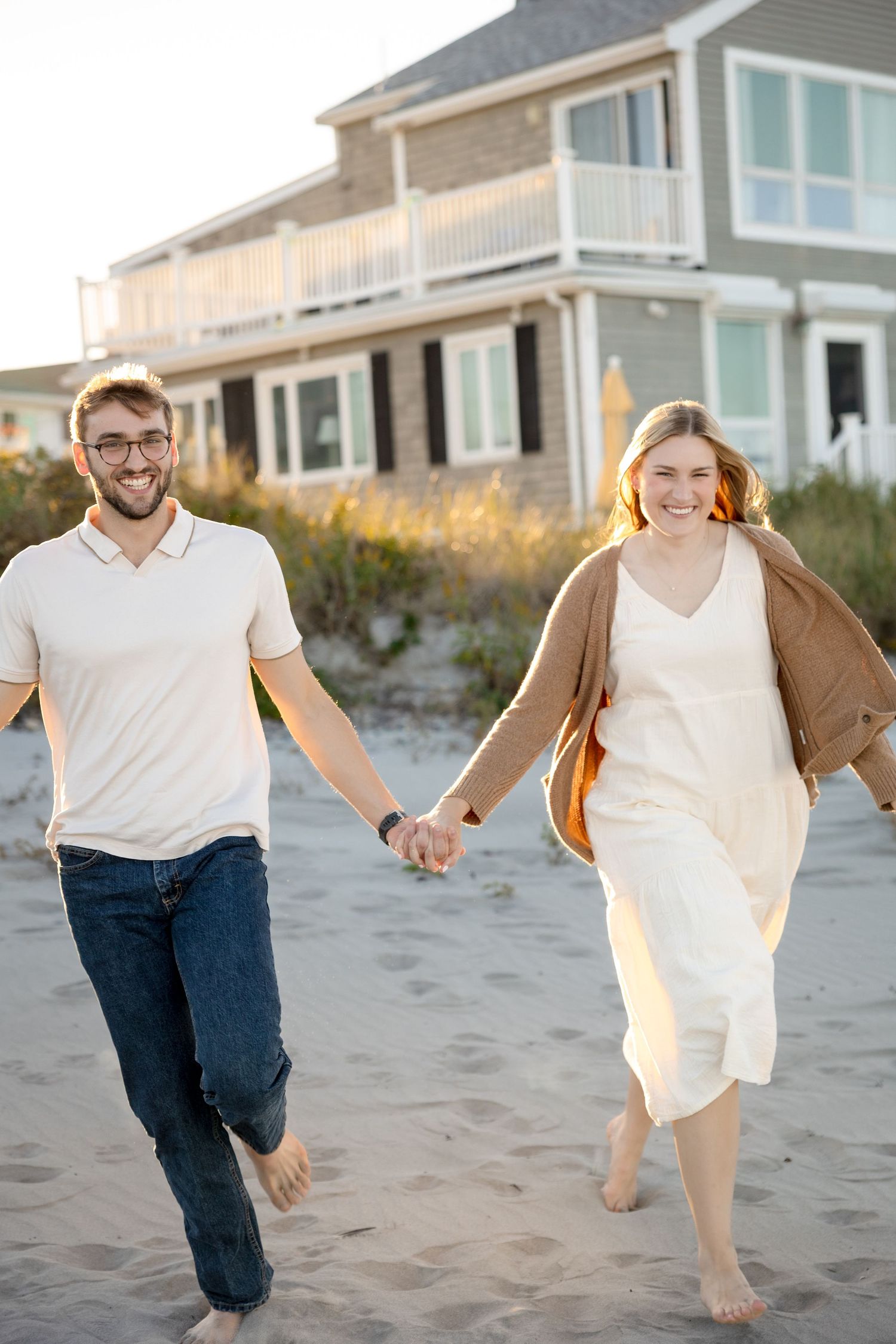 Beach engagement couple session Cape Cod Massachusetts, captured by Grand Photo Karyna Oliinyk