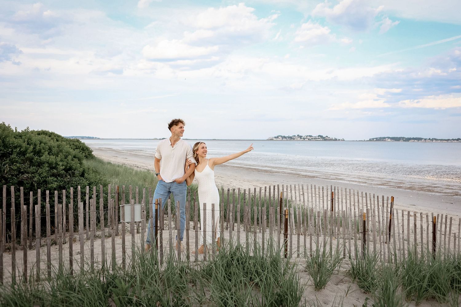 Beach engagement couple session Cape Cod Massachusetts, captured by Grand Photo Karyna Oliinyk