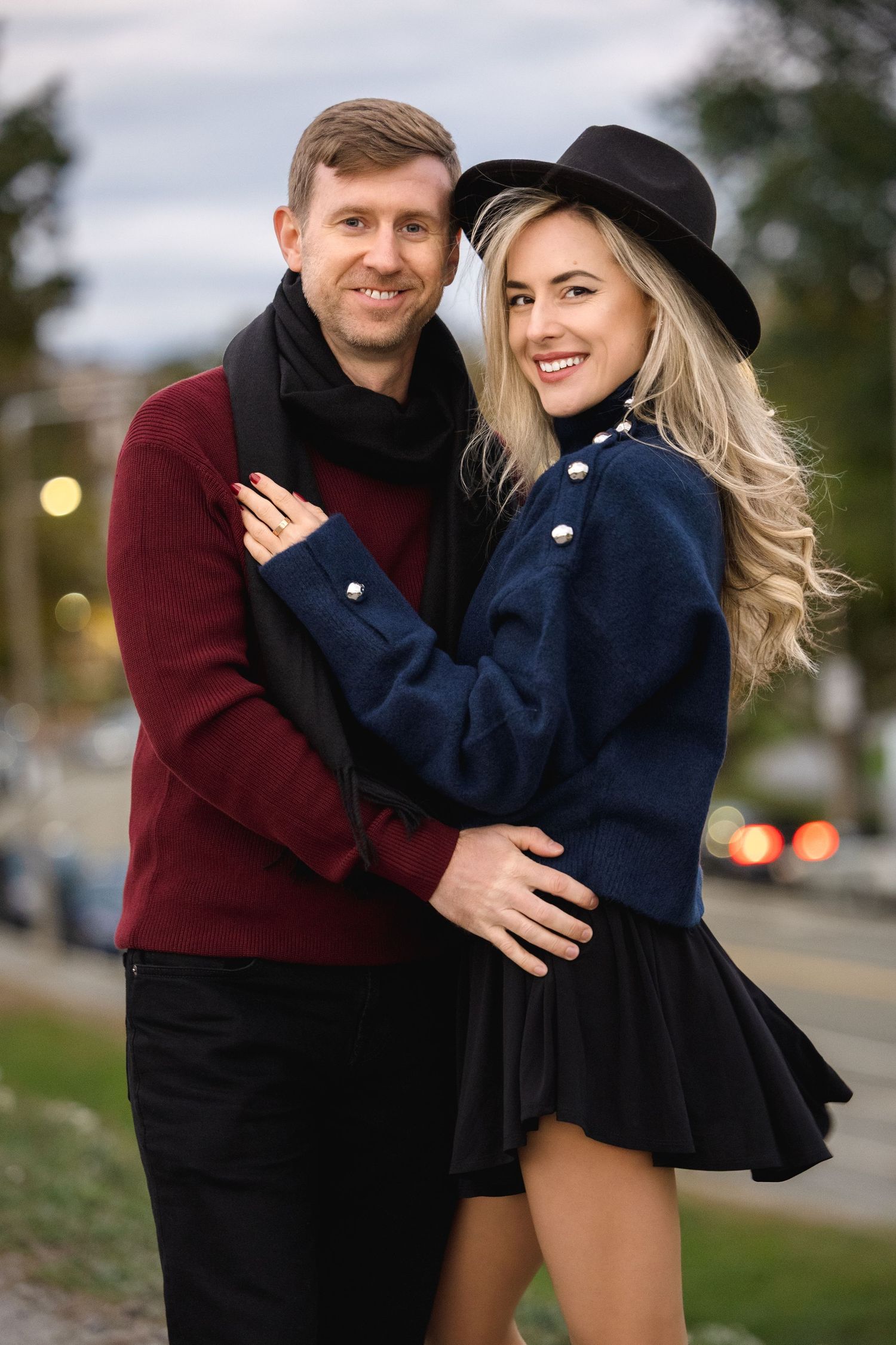 Fall engagement couple session in Seaport Boston Massachusetts, captured by Grand Photo Karyna Oliinyk