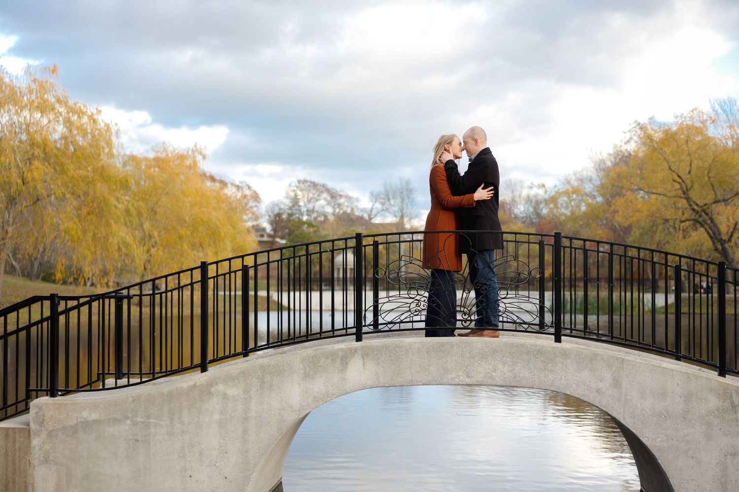 Sunset engagement couple session in Larz Anderson Park Massachusetts, captured by Grand Photo Karyna Oliinyk