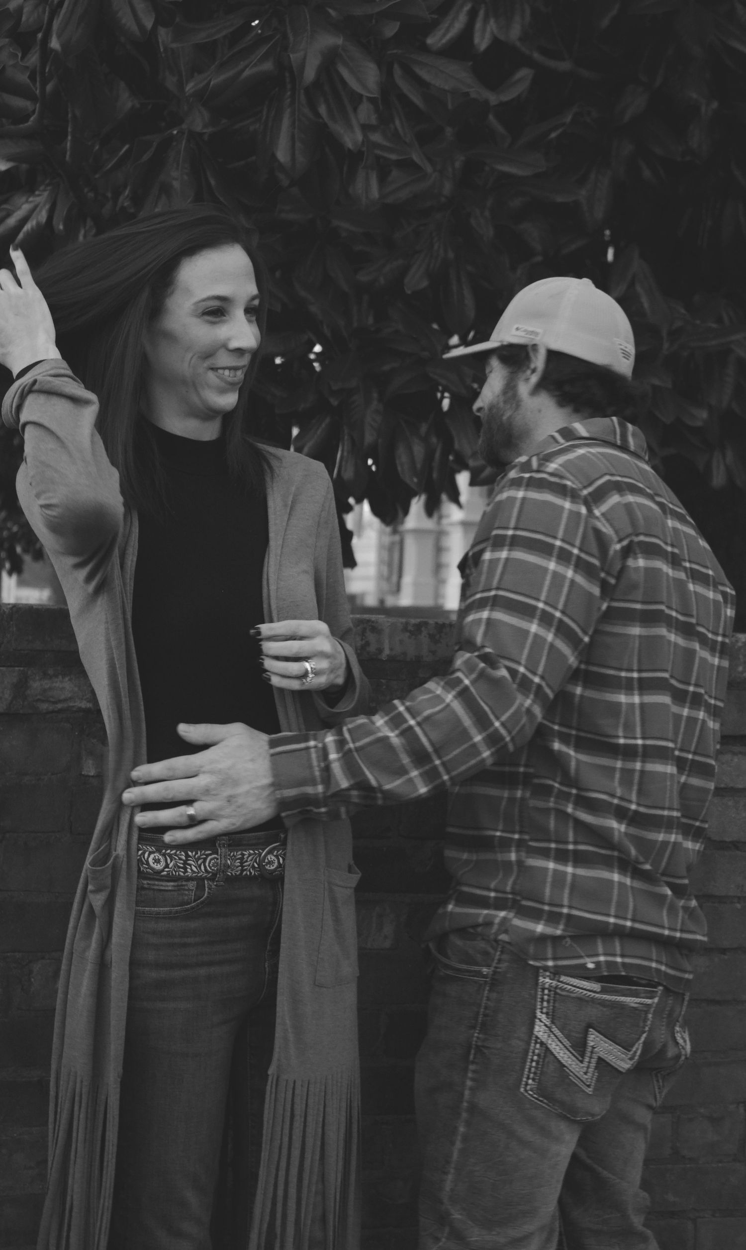 A couple sharing a laugh.