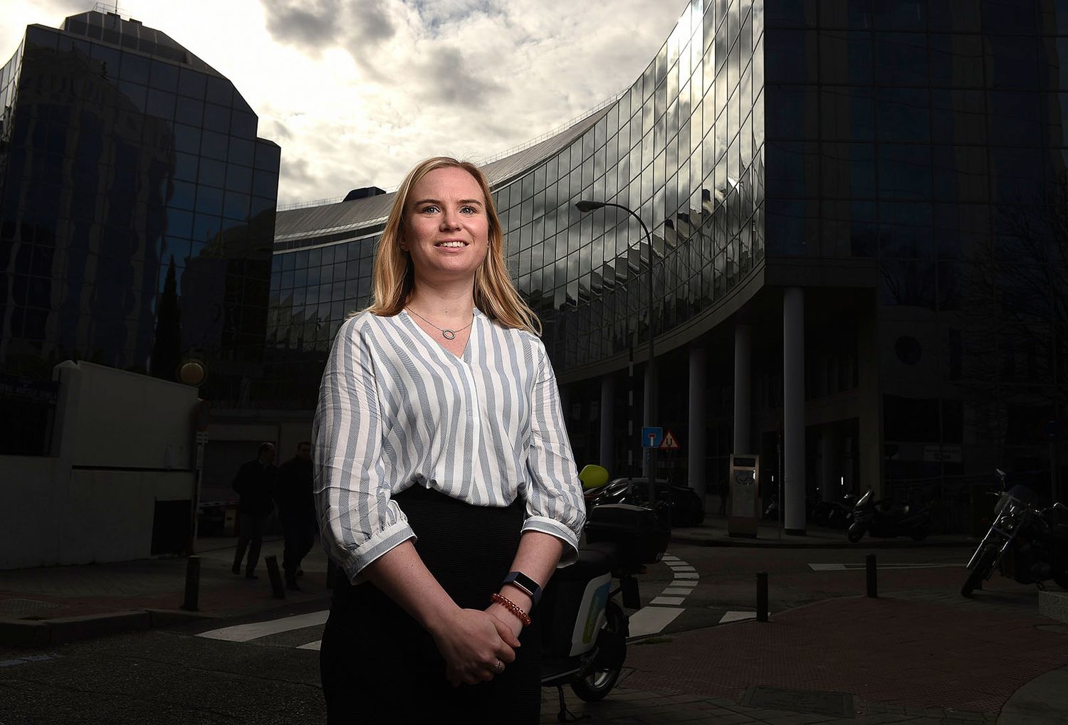 A portrait of Jade Cummings in Madrid