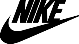 A row of black Nike swoosh logos in different sizes arranged horizontally against a white background.