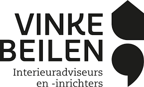 Black and white logo design for Vinke Beilen interior design company.