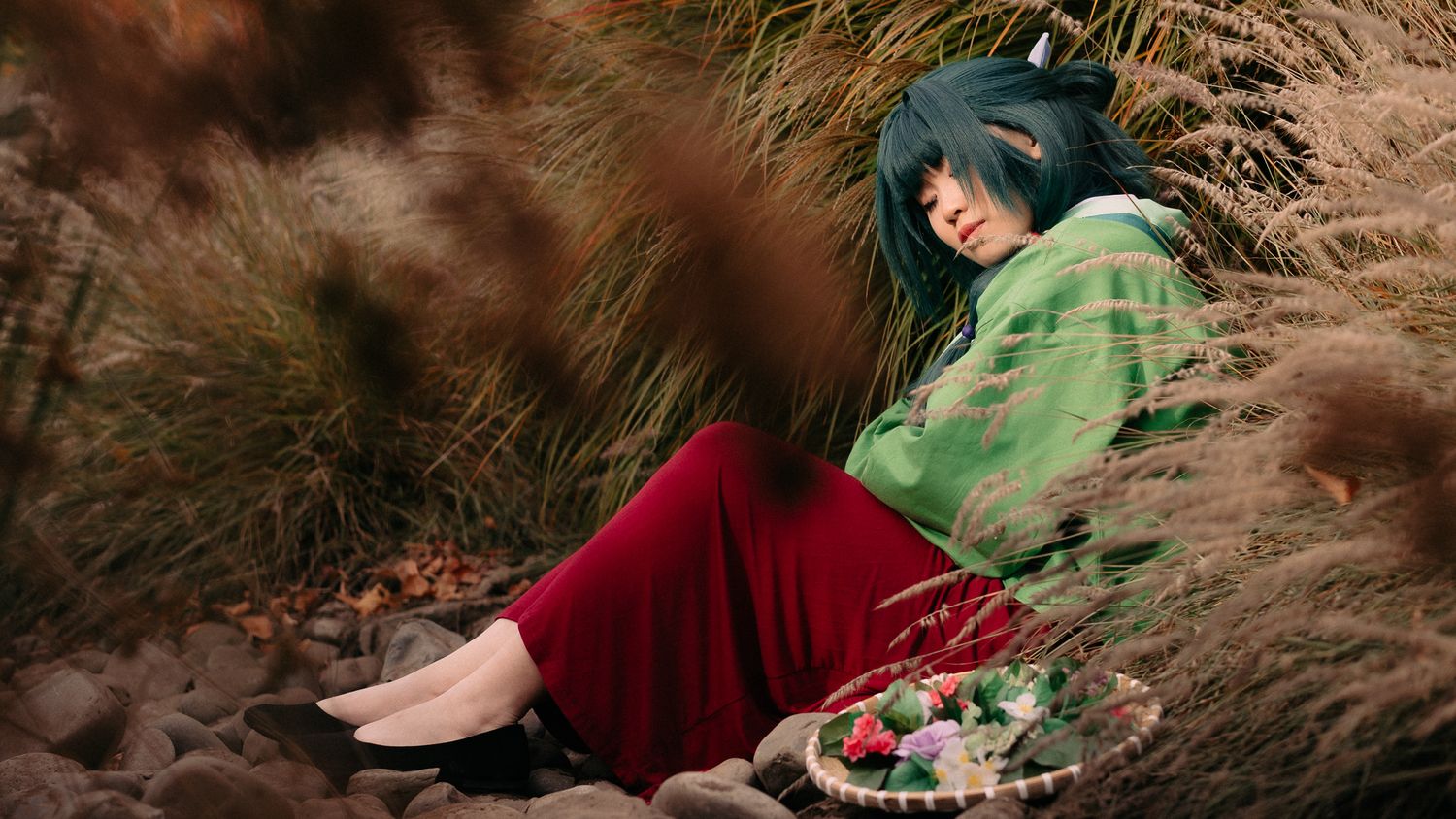 Creative cosplay portrait Portland Oregon kumoricon anime convention outdoor cosplayer