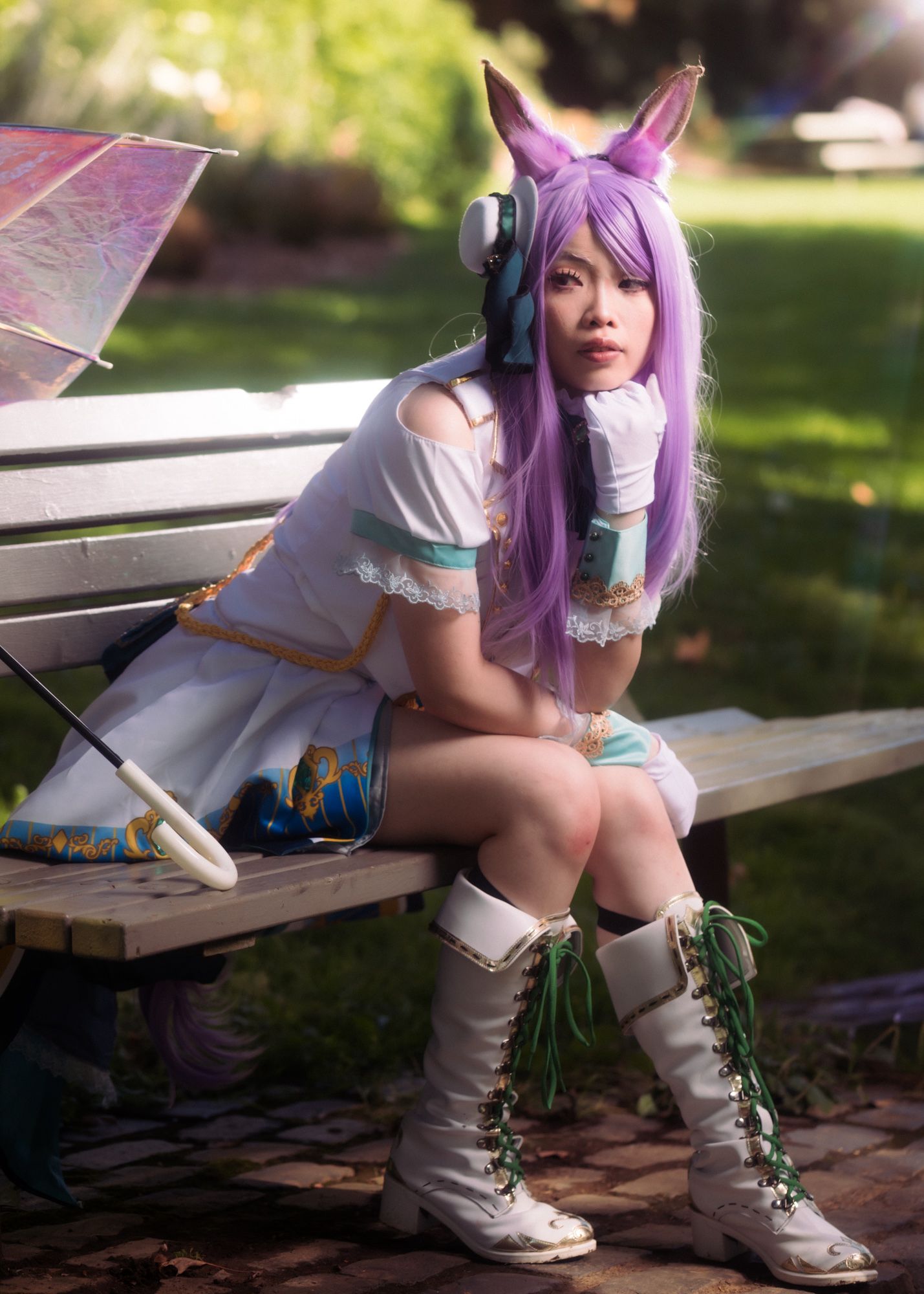 Creative cosplay portrait Portland Oregon anime outdoor cosplayer