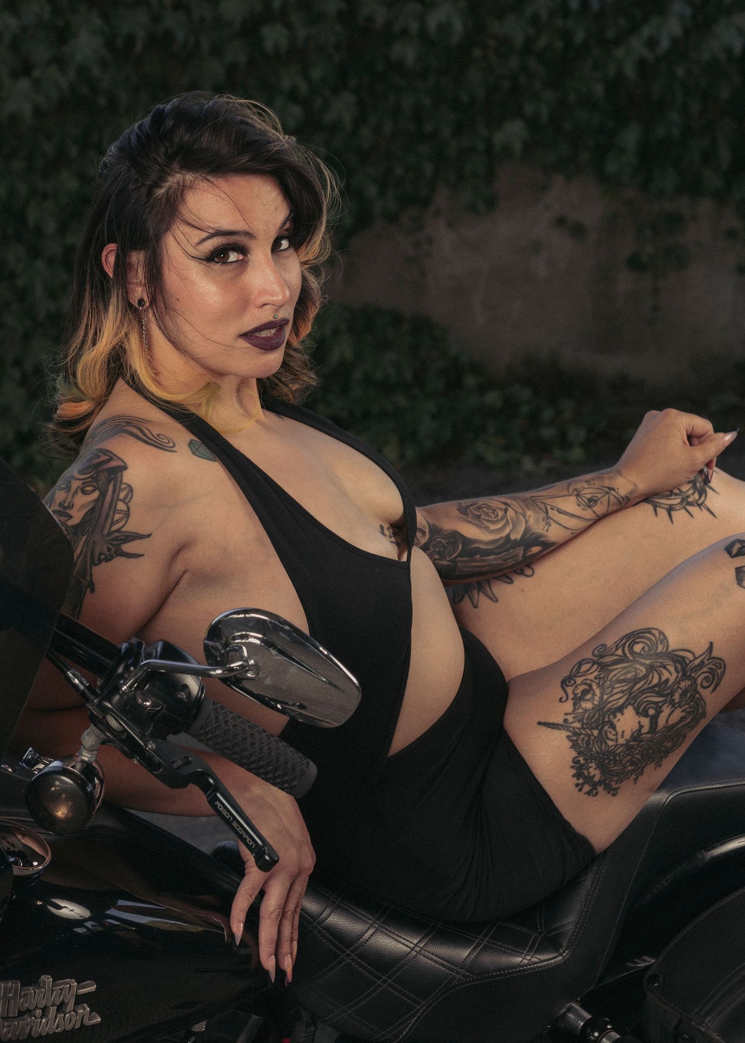 Creative portrait Portland Oregon parking garage lifestyle model