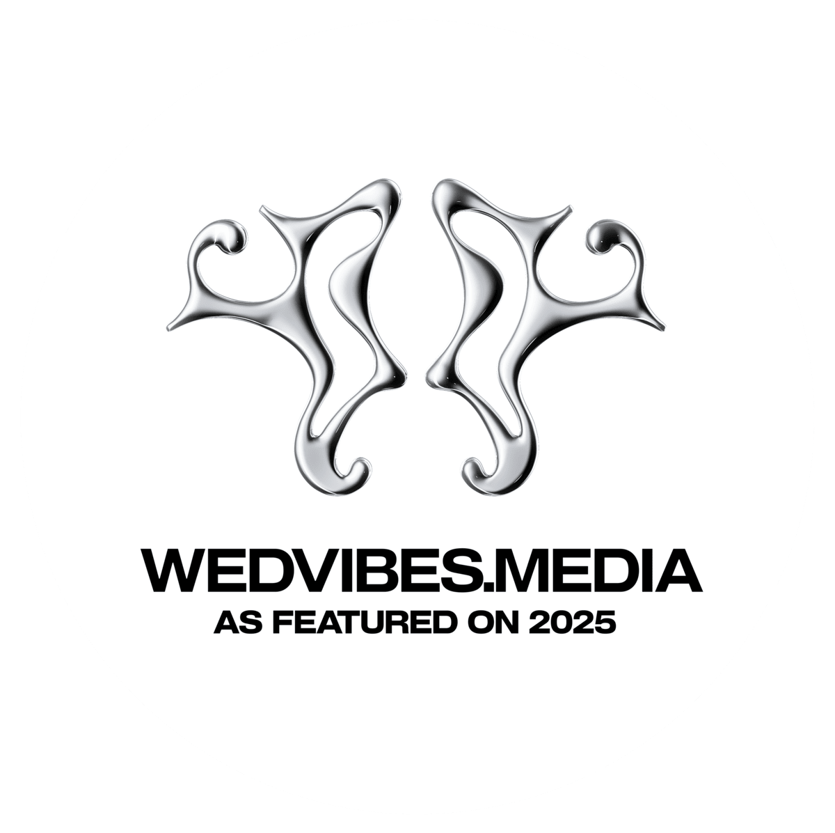 Wedding media company logo design in black and white professional style.