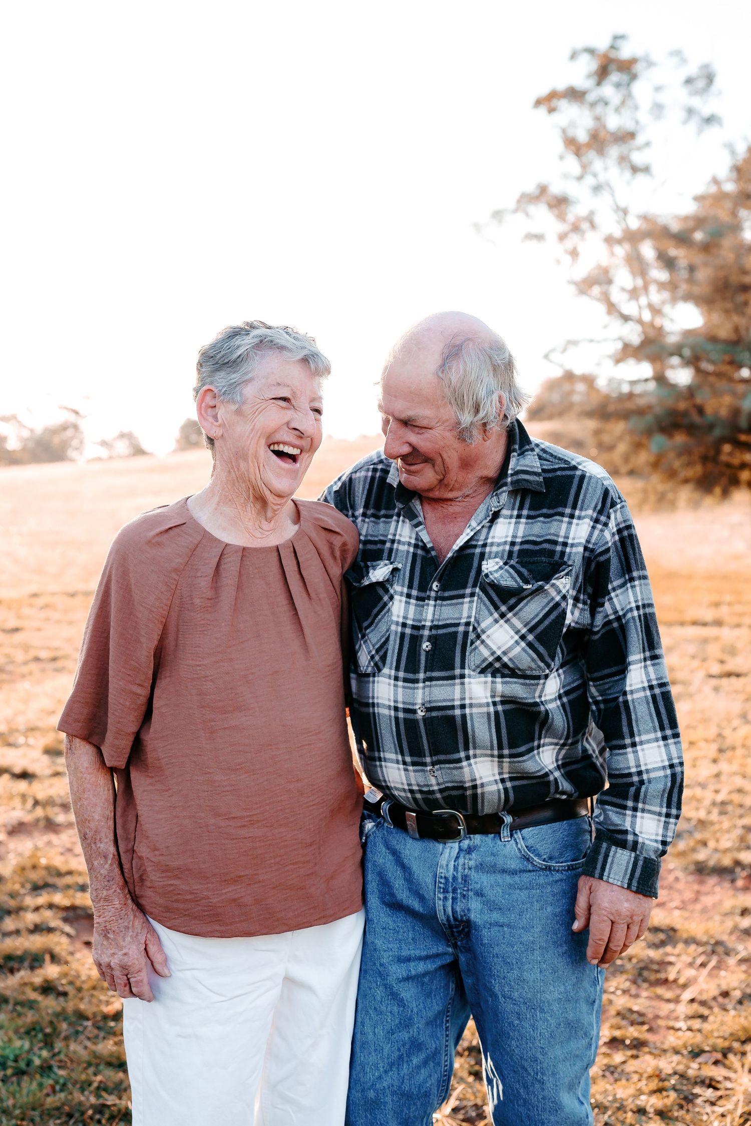 an elderly couple sharing a genuine moment of connection noticing the little special things about one another