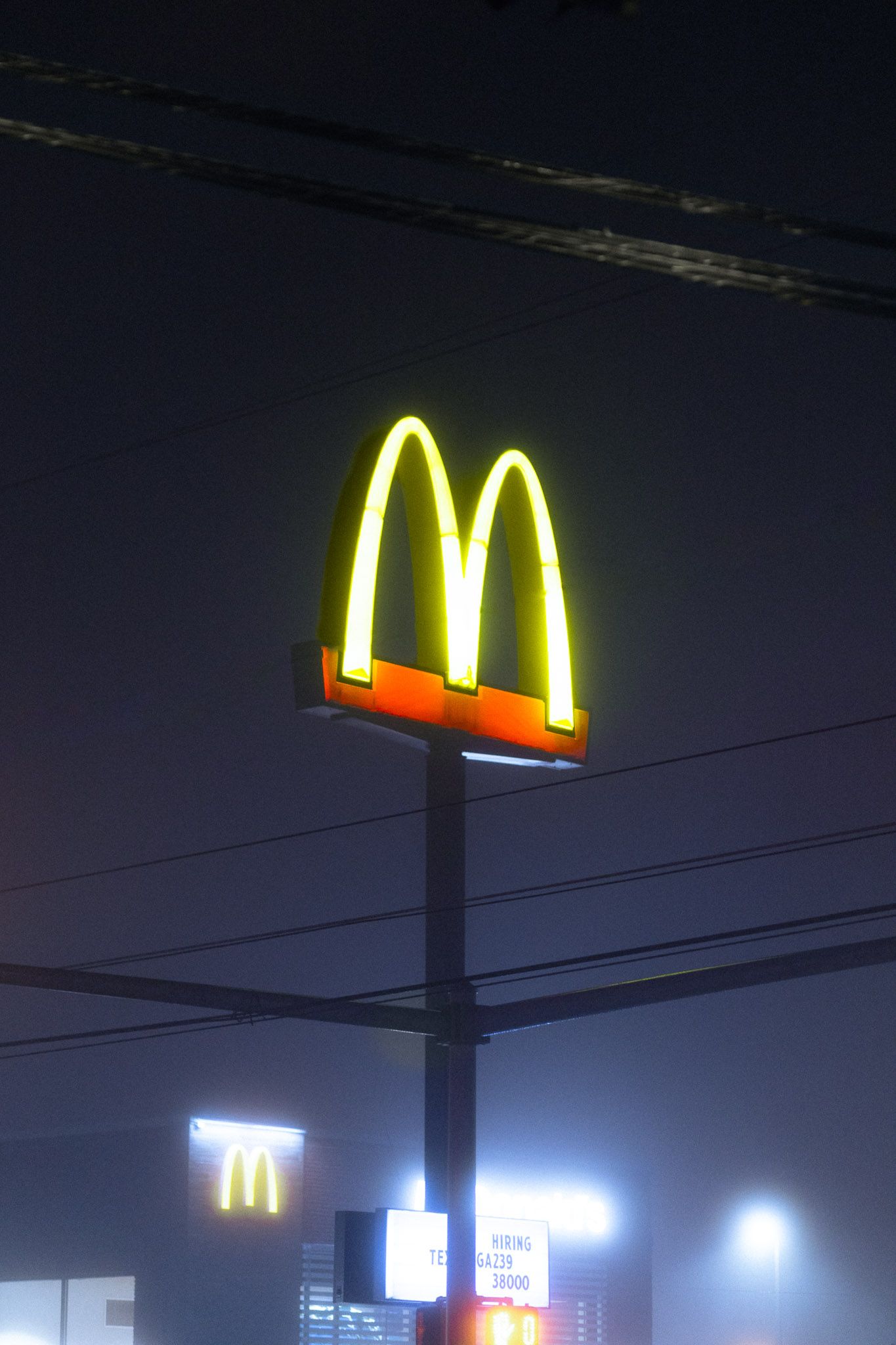 sign at night