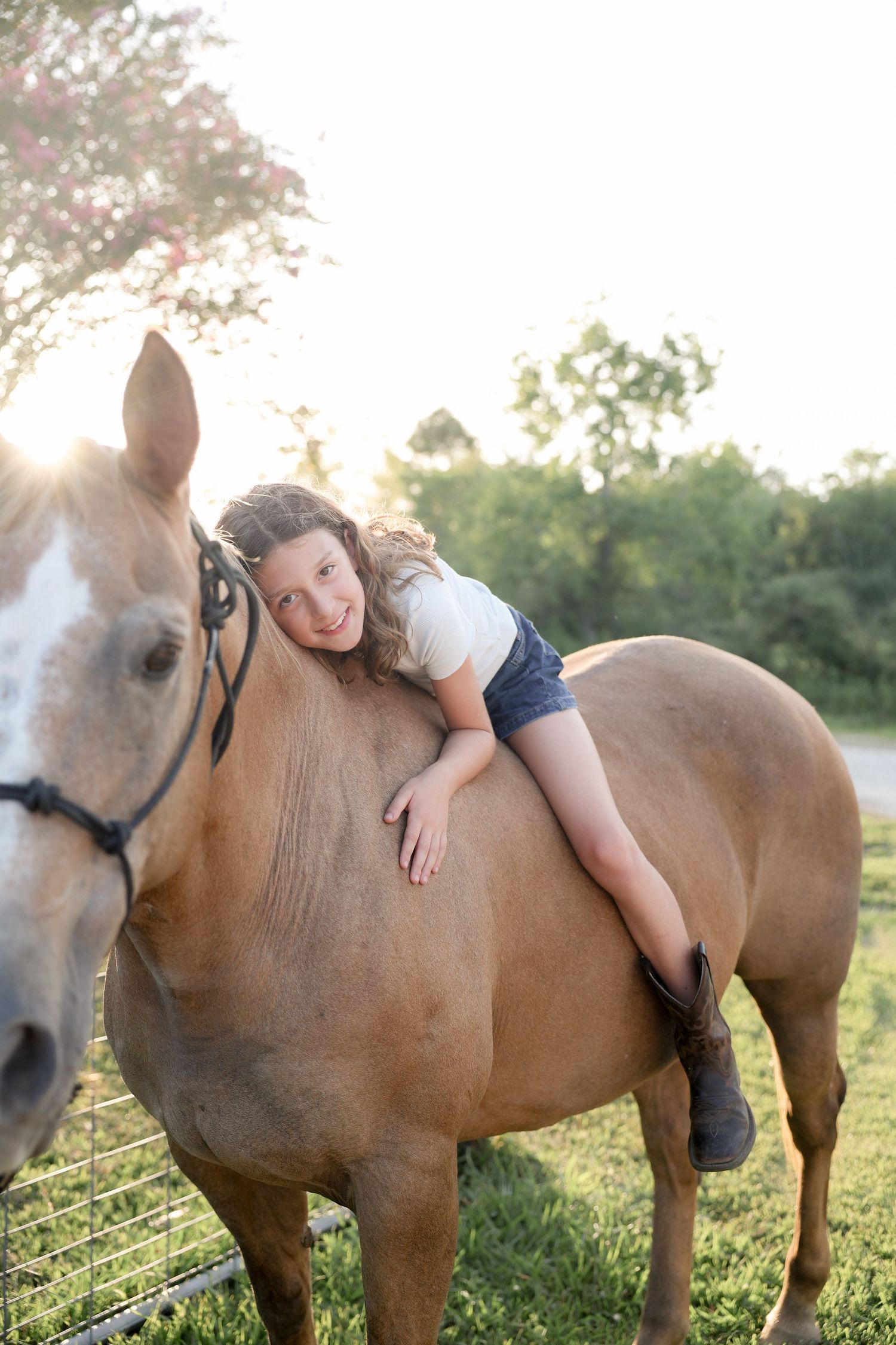 girl on horse outdoor western portrait photography