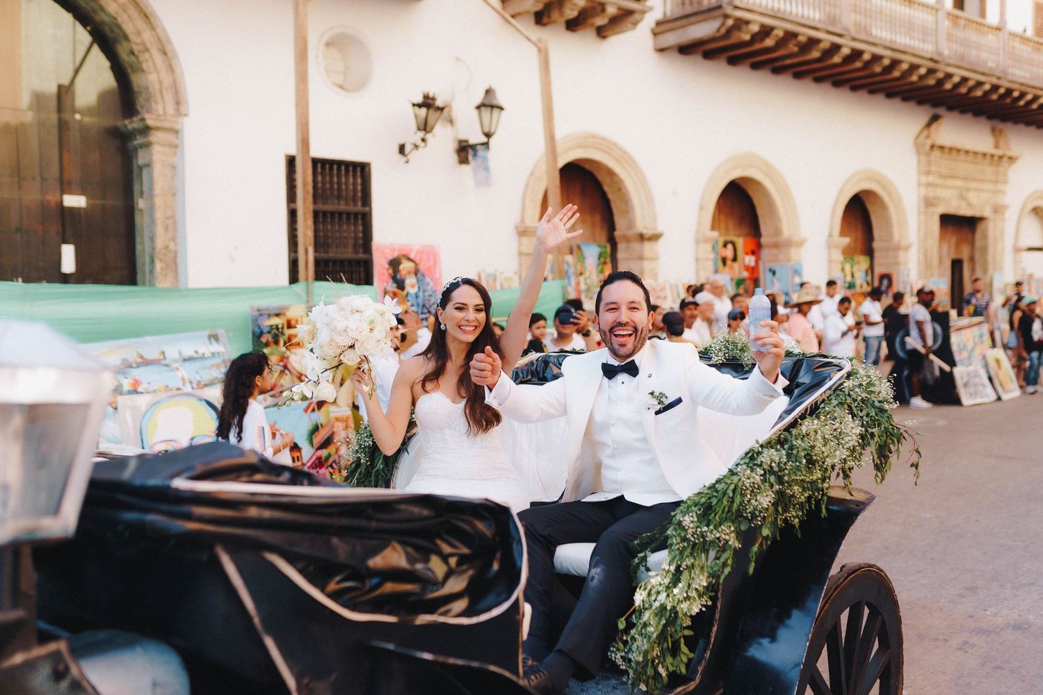 Wedding ceremony in Cartagena Colombia destination wedding