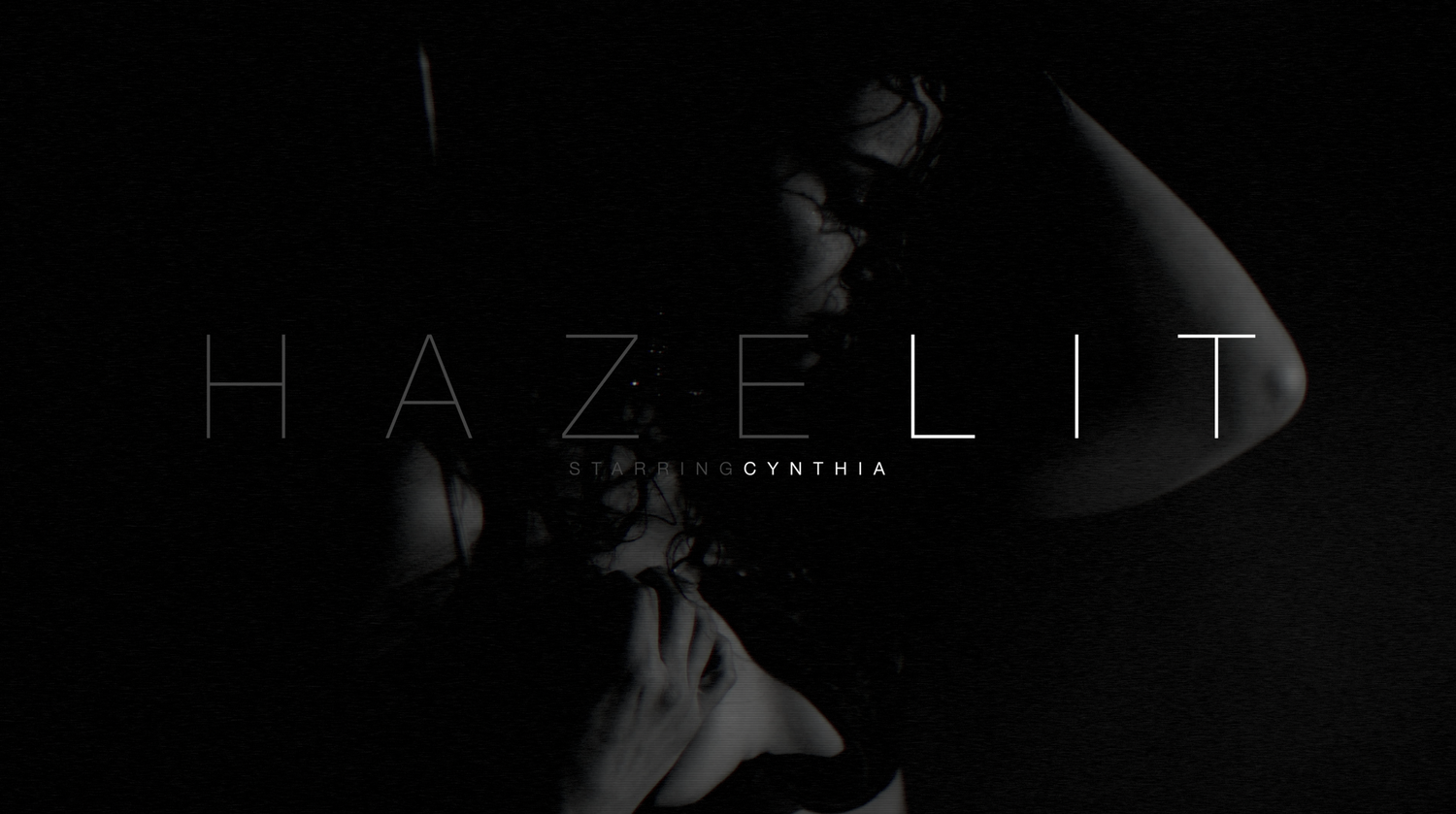 Dark moody promotional image for Hazelit featuring a silhouetted figure with dramatic low-key lighting and bold typography.