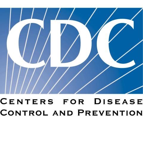 CDC logo in white text on blue background showing full agency name.