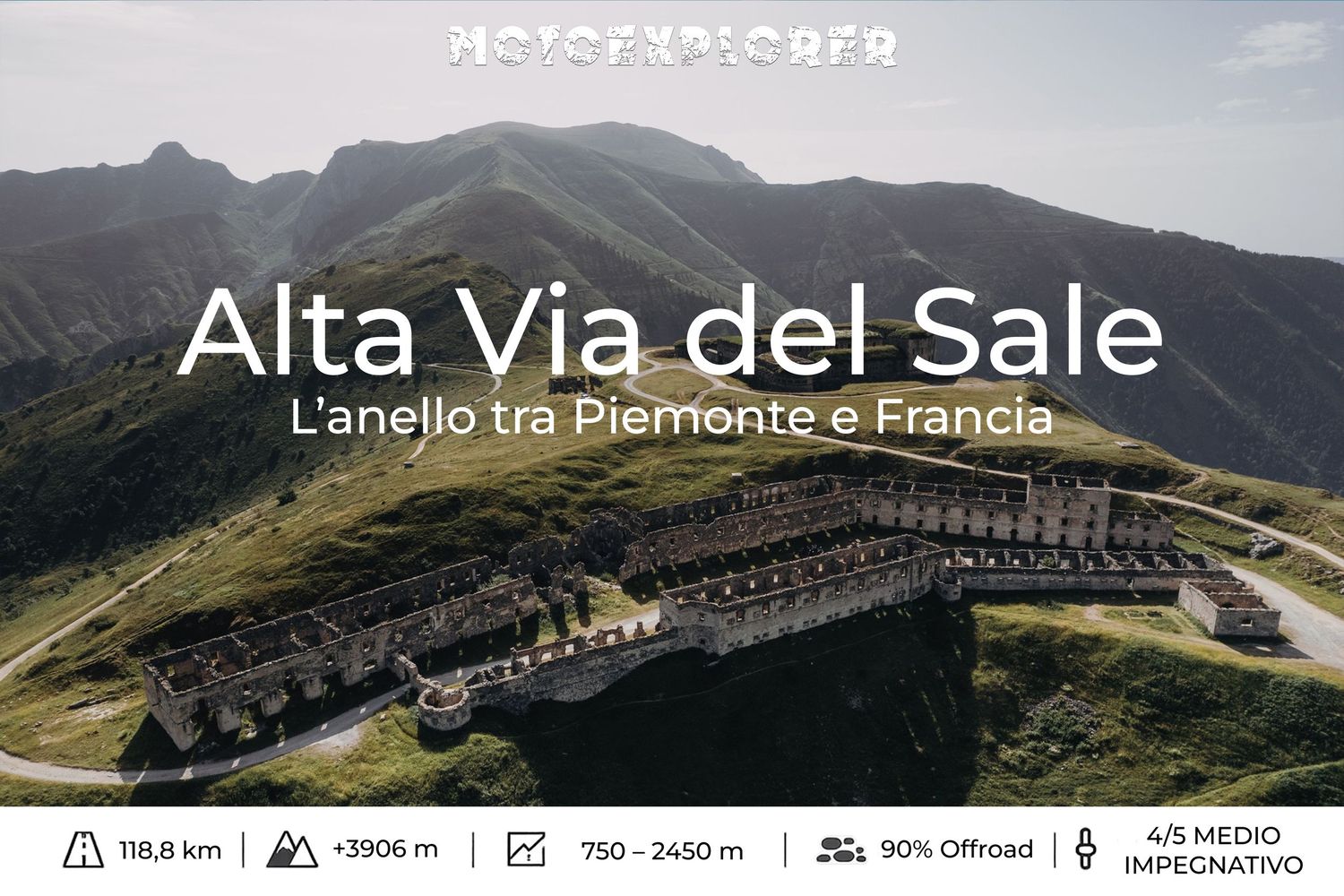 Percorso offroad moto Alta via del Sale ad anello con traccia GPX scaricabile