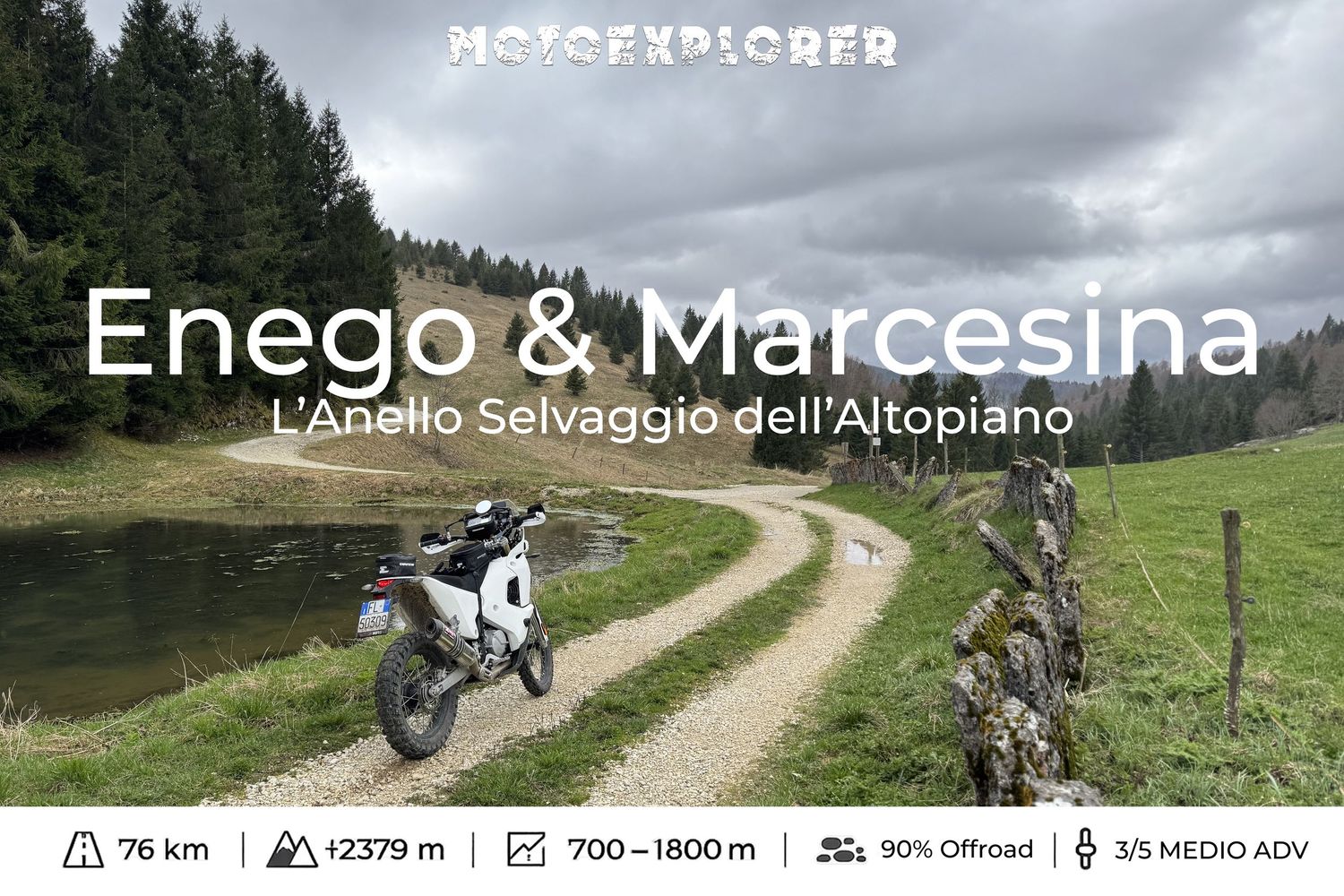 Percorso offroad moto Enego Marcesina con traccia GPX scaricabile