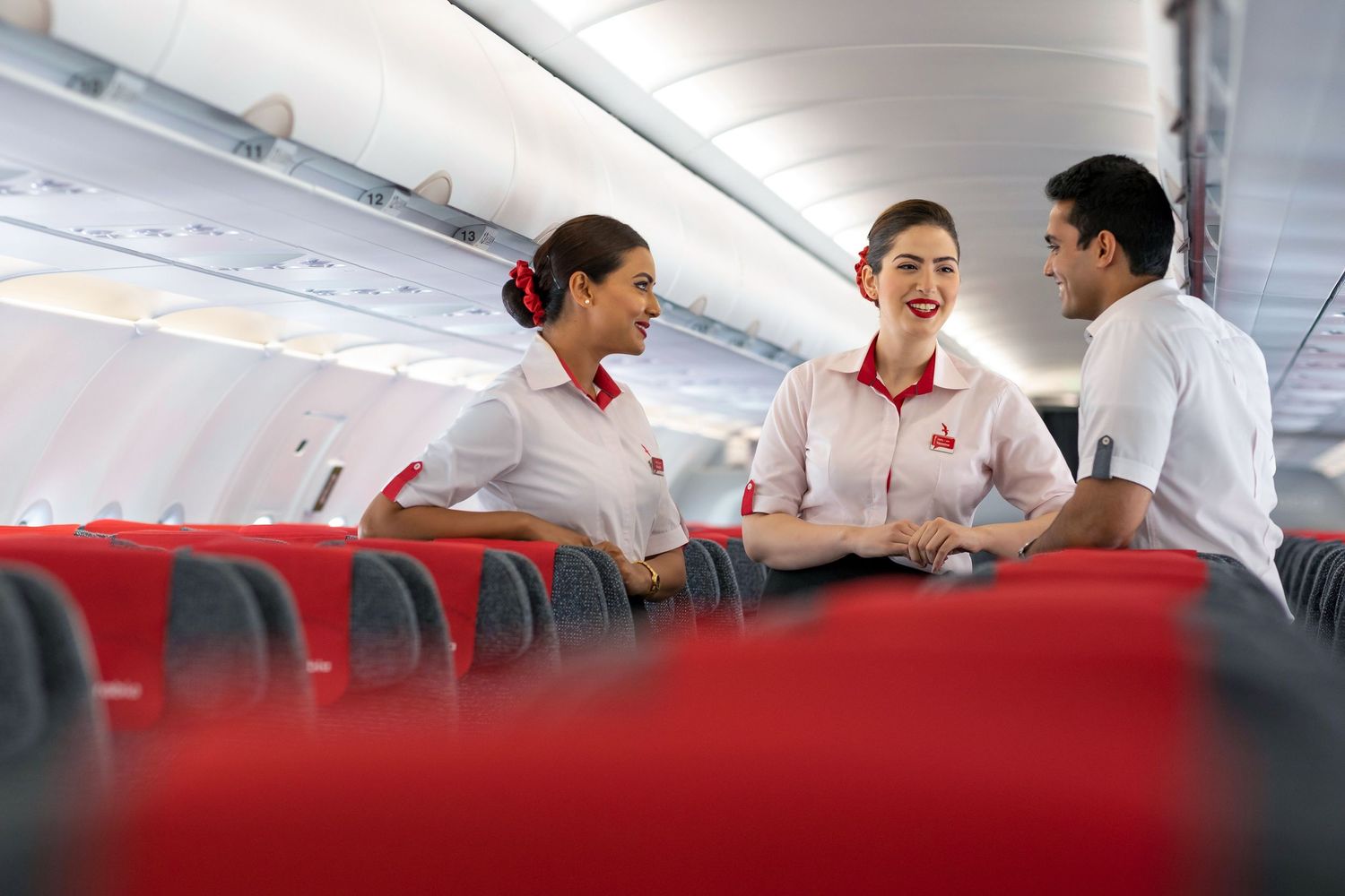 Airline crew collaboration captured for airline photography and operational video storytelling.
