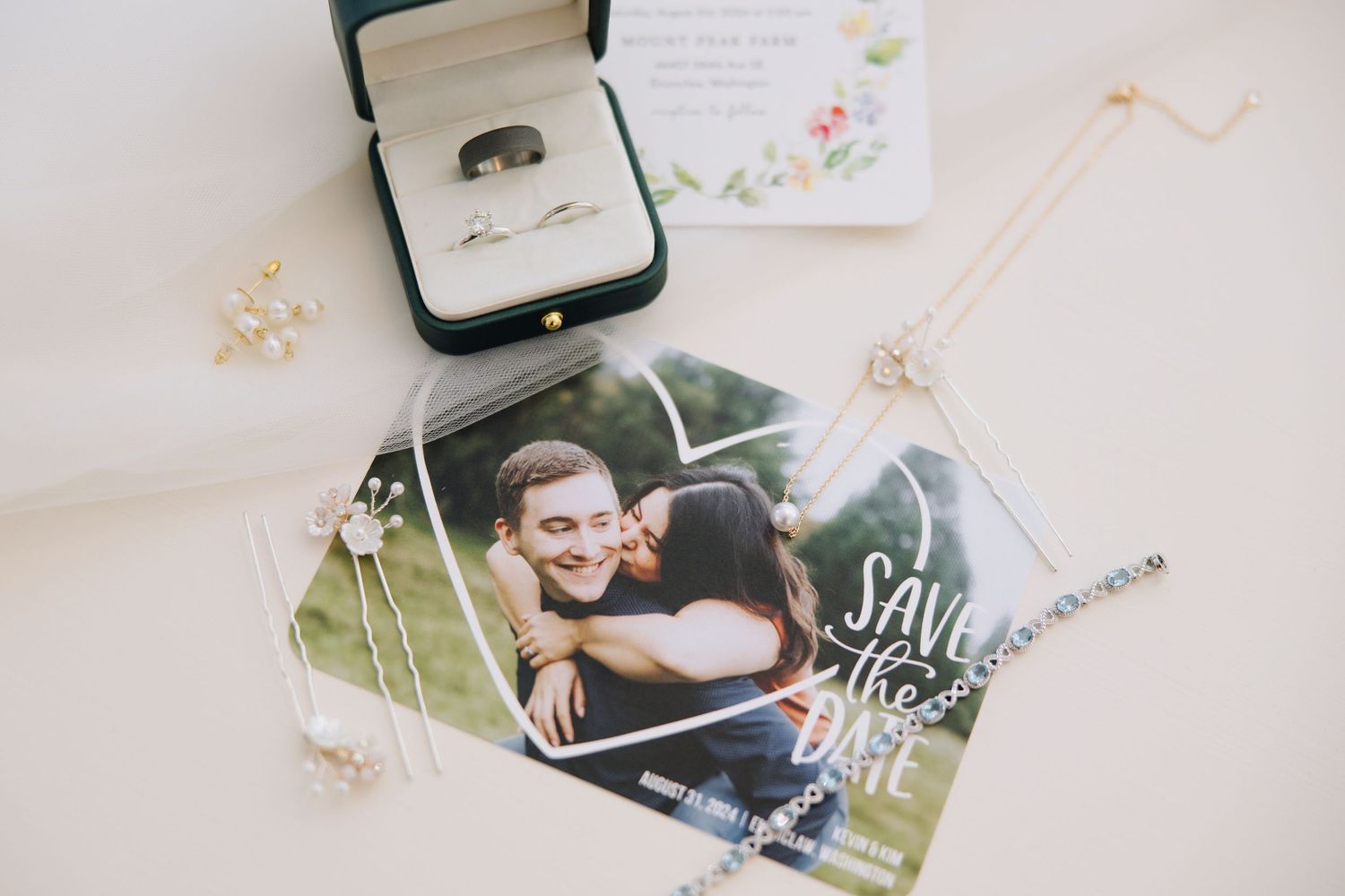 Seattle wedding flatlay