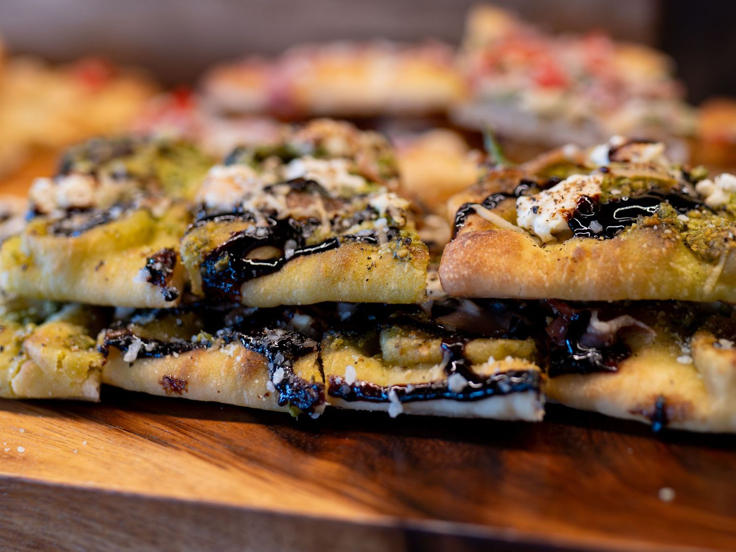 Denver People Leaders Summer Soiree at Janus Henderson in Denver, CO, Food photo of flatbread